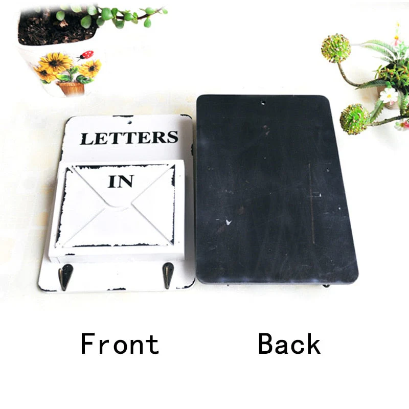 HULIANFU Vintage Wall Mount Mailbox Outdoor Mail Postal Letter Newspaper Organizer DIY Balcony Garden Mini Flower Pot Decor 18x4.5x26cm - Deanwangkt