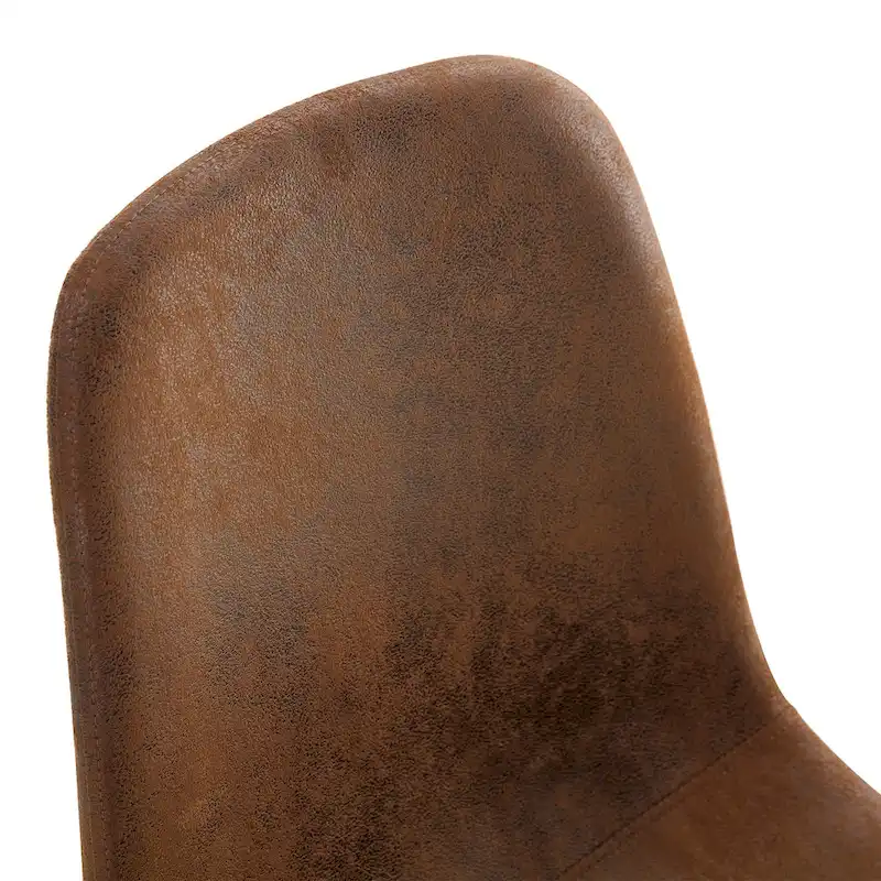 Modern Dining Set with Rectangular Black A-Frame Table & Round Backrest Chairs