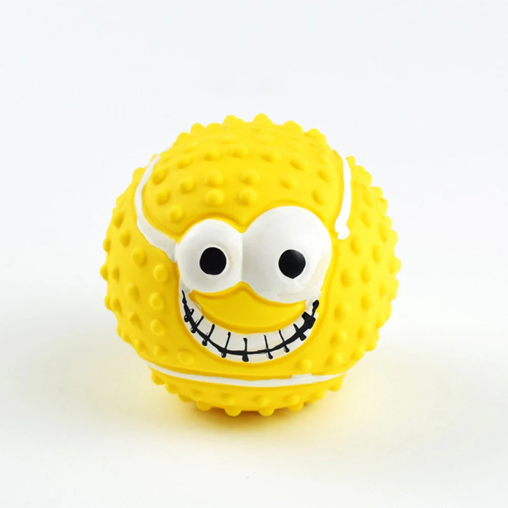 HULIANFU Pet Dog Toy Interactive Rubber Balls Pets Dog Cat Puppy ElasticityTeeth Ball Puppy Chew Toys Tooth Cleaning Balls Toys for Dogs - Deanwangkt