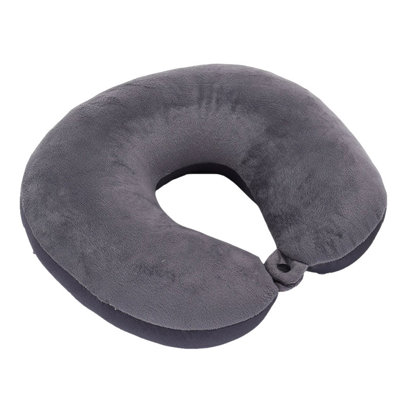 HULIANFU U-shaped Travel Pillow Plush Pillowcase for Outdoor Travel Aircraft Soft Pillow Cushion To Protect Neck and Cervical Spine - Deanwangkt