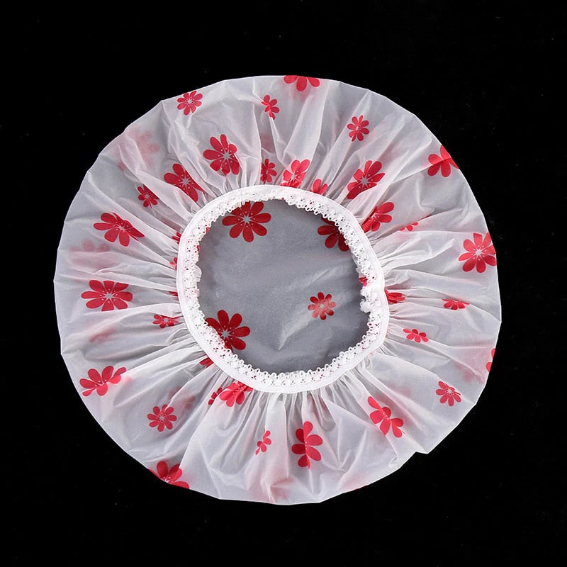 HULIANFU Waterproof Bath Hat Thickened Waterproof And Oil Fume Cap Women Spa Hair Salon Supplies Shower Cap Bathroom Accessories - Deanwangkt