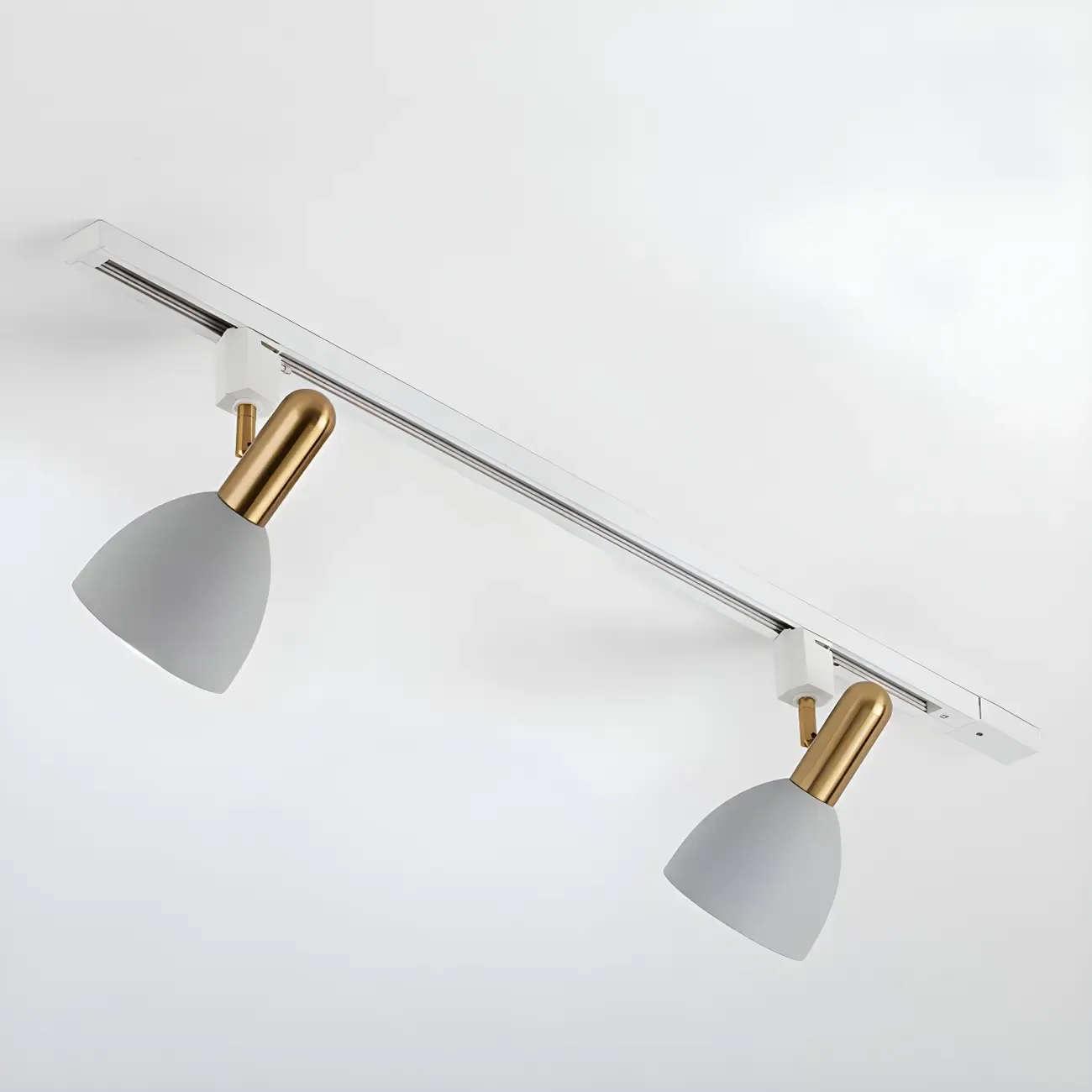 4-Light Modern Metal Dome Shade Slidable LED Track Light