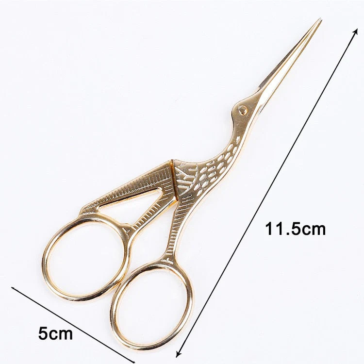 HULIANFU Vintage Stainless Steel Tailor Yarn Trim Cut cross stitch Scissor fabric Needlework Embroidery Thread knitting tool Sewing Tool - Deanwangkt