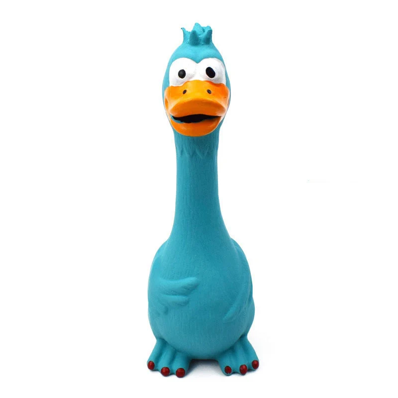 HULIANFU Pets Dog Toys Screaming Chicken Squeeze Sound Toy Rubber Pig Duck Squeaky Chew Bite Resistant Toy Puppy Training Interactive - Deanwangkt