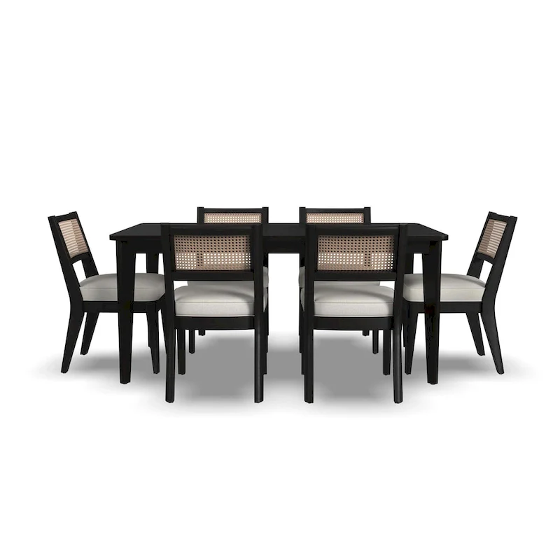 Brentwood Black Wood Rectangle Dining Set by Homestyles - 66 x 30 x 36