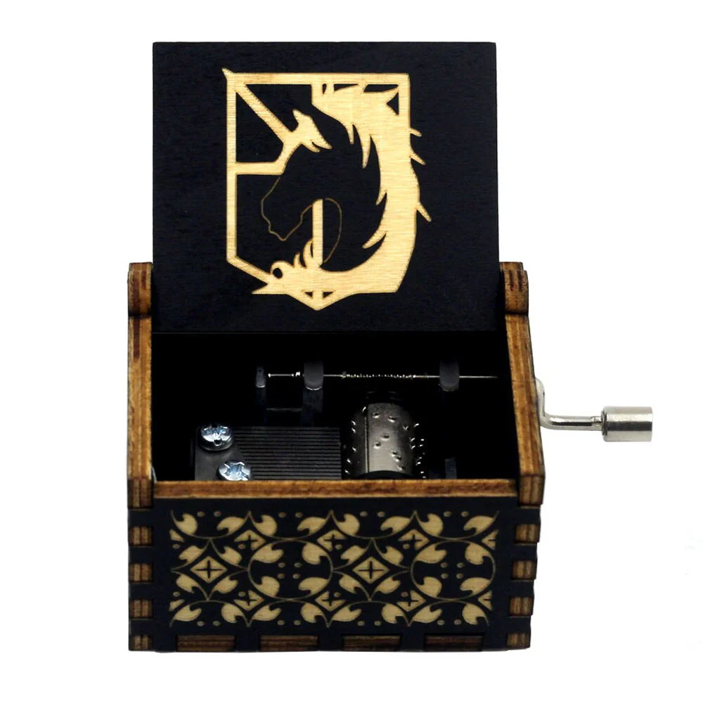 HULIANFU  Wooden Hand Crank Music Box Magic School Game Jurassic Park Godfather Children  Holiday Gift Christmas New Year Gift - Deanwangkt