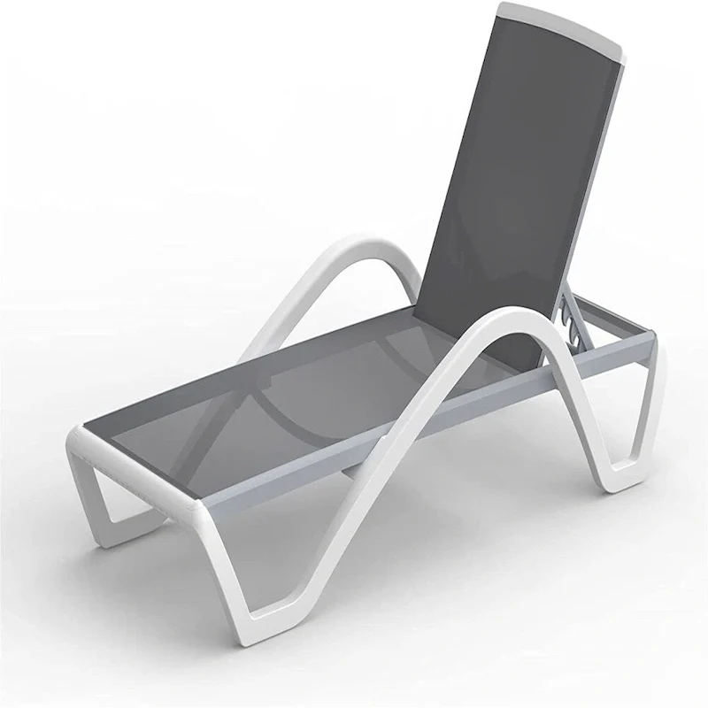 Adjustable Patio Aluminum Chaise Lounge Lounge Chairs with Arm