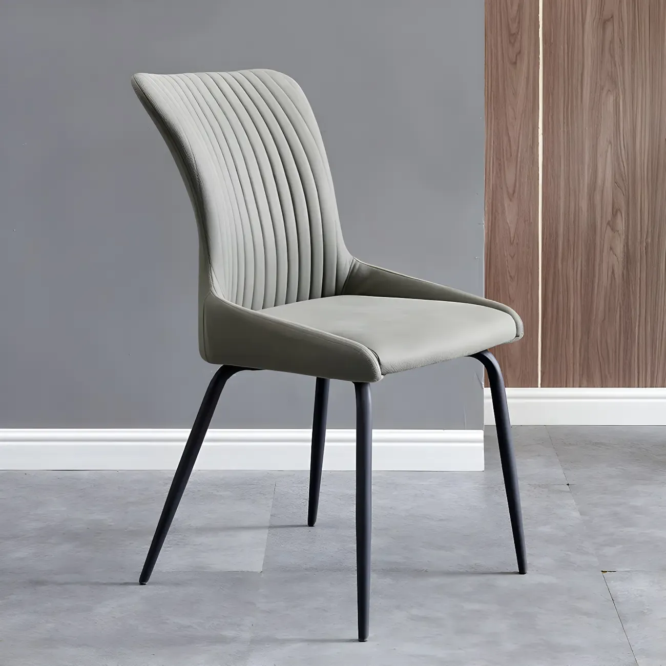 Industrial Dark Gray Armless Kitchen Dining Chairs