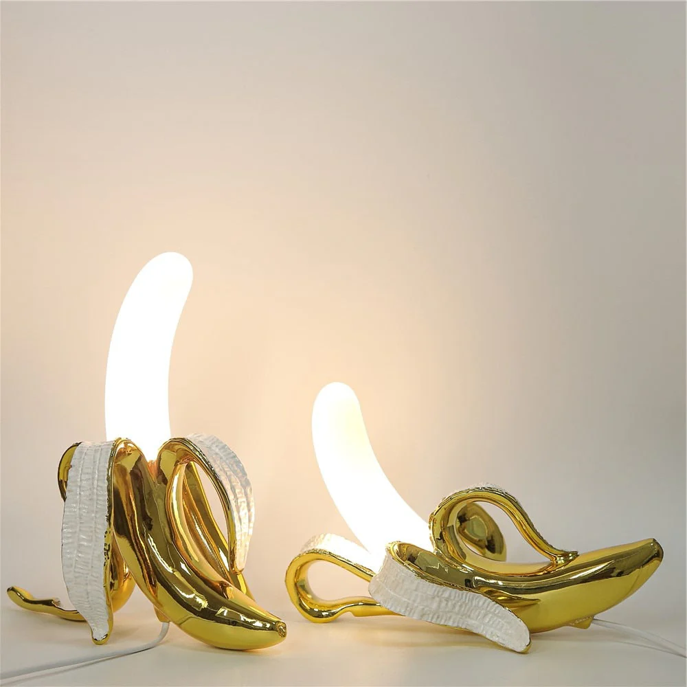 HULIANFU 2026  Table Lamp Italy Banana Desk Lamp Night Lights Led Bedroom Bedside Living Room Glass Modern Home Decor Lighting Fixtures - Deanwangkt