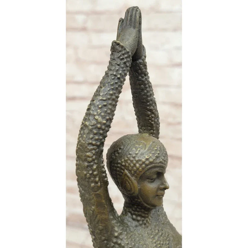 Signed Bronze Art Nouveau Deco Chiparus Statue Figurine Sculpture Art Figure