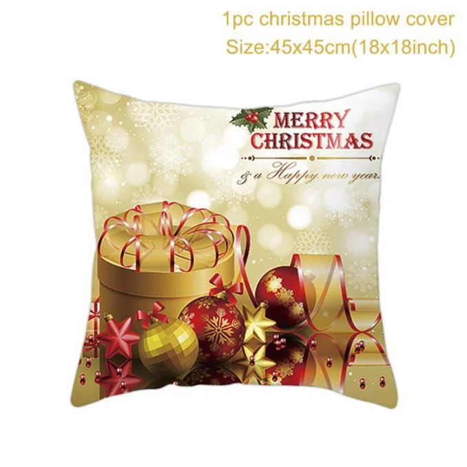 HULIANFU Santa pillowcase Happy New Year 2026  Xmas Gifts  Christmas Decor For Home Merry Christmas Ornament Navidad Natal Xmas Gifts - Deanwangkt