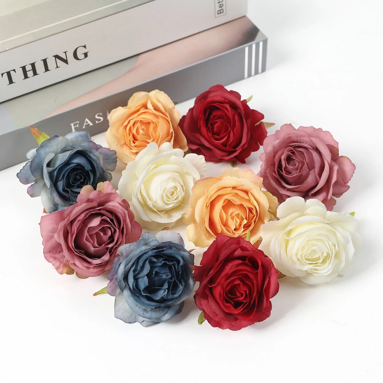 HULIANFU 2026  5PCs Rose Artificial Flowers Silk Fake Flowers For Home Room Decor Party Wedding Valentines Day Decorations DIY Crafts Accessory - Deanwangkt