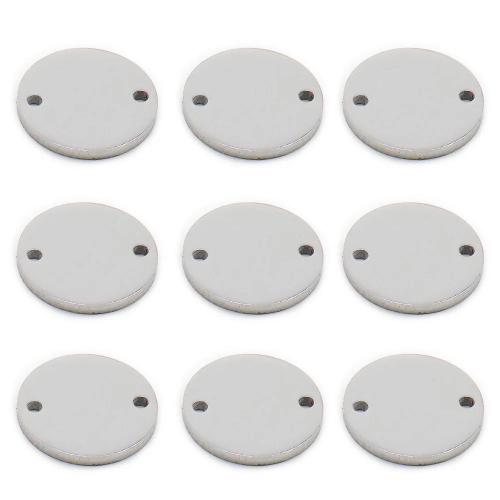 HULIANFU Wholesale 100pcs Personalized Cat Dog Tag Stainless Steel BlanK Engraved ID Tags For Dog Collar Anti-Lost Round Pet Nameplate - Deanwangkt