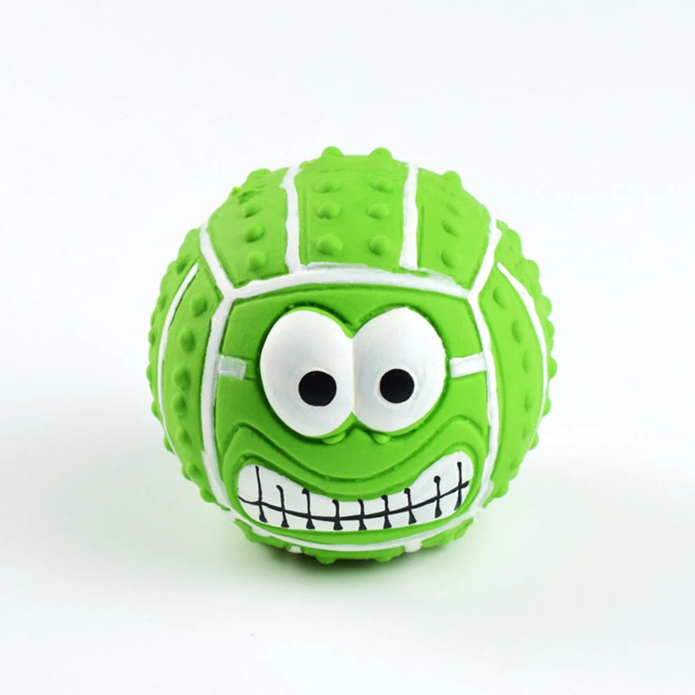 HULIANFU Pet Dog Toy Interactive Rubber Balls Pets Dog Cat Puppy ElasticityTeeth Ball Puppy Chew Toys Tooth Cleaning Balls Toys for Dogs - Deanwangkt