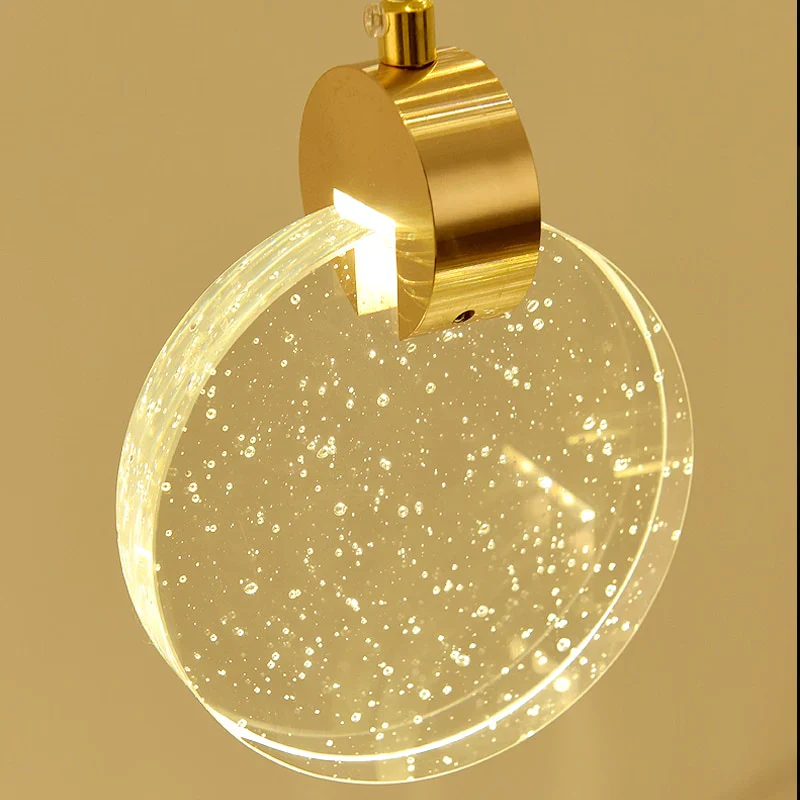 HULIANFU Modern led pendant golden villa staircase living room home decoration chandelier shopping mall crystal rope Chandelier - Deanwangkt