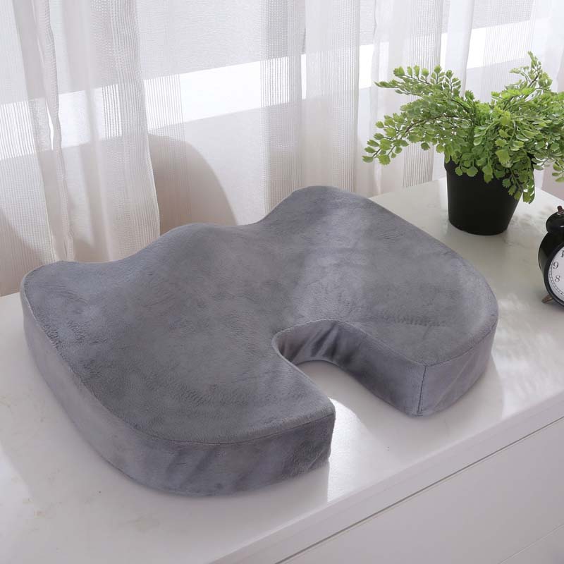HULIANFU Orthopedic Booster Seat Cushion Memory Foam Chair Massage Pad Office Back-rest Pad Driver Pilot Headrest - Deanwangkt