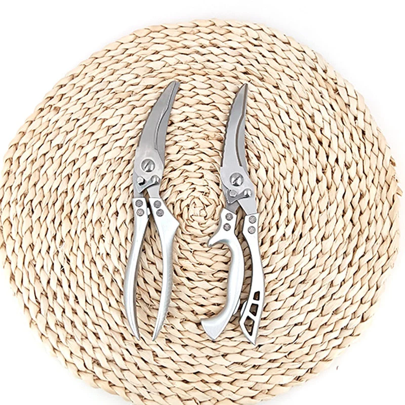 HULIANFU Kitchen Scissors Chicken Bone Scissors Chicken Duck Fish Cutter Shears Stainless Steel Scissors Scale Clean Cook Scissors Knife - Deanwangkt