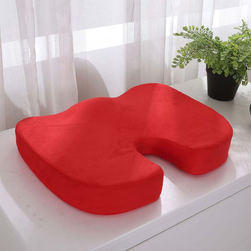 HULIANFU Orthopedic Booster Seat Cushion Memory Foam Chair Massage Pad Office Back-rest Pad Driver Pilot Headrest - Deanwangkt