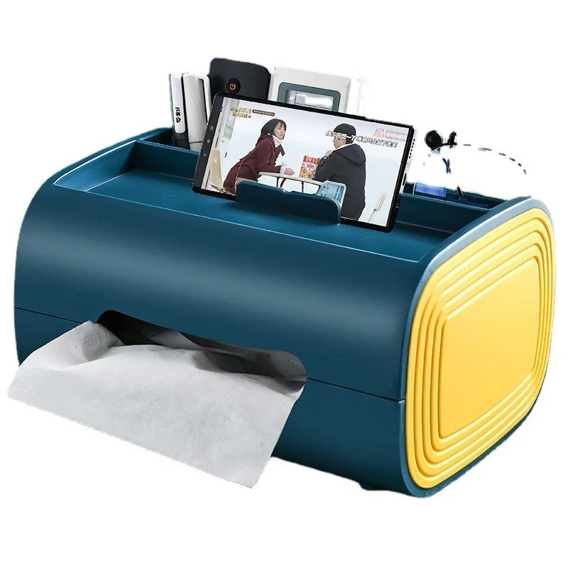 HULIANFU Paper Box Home Living Room Coffee Table Creative Multi-function Remote Control Storage Tissue Box Desktop Modern Style TissueBox - Deanwangkt