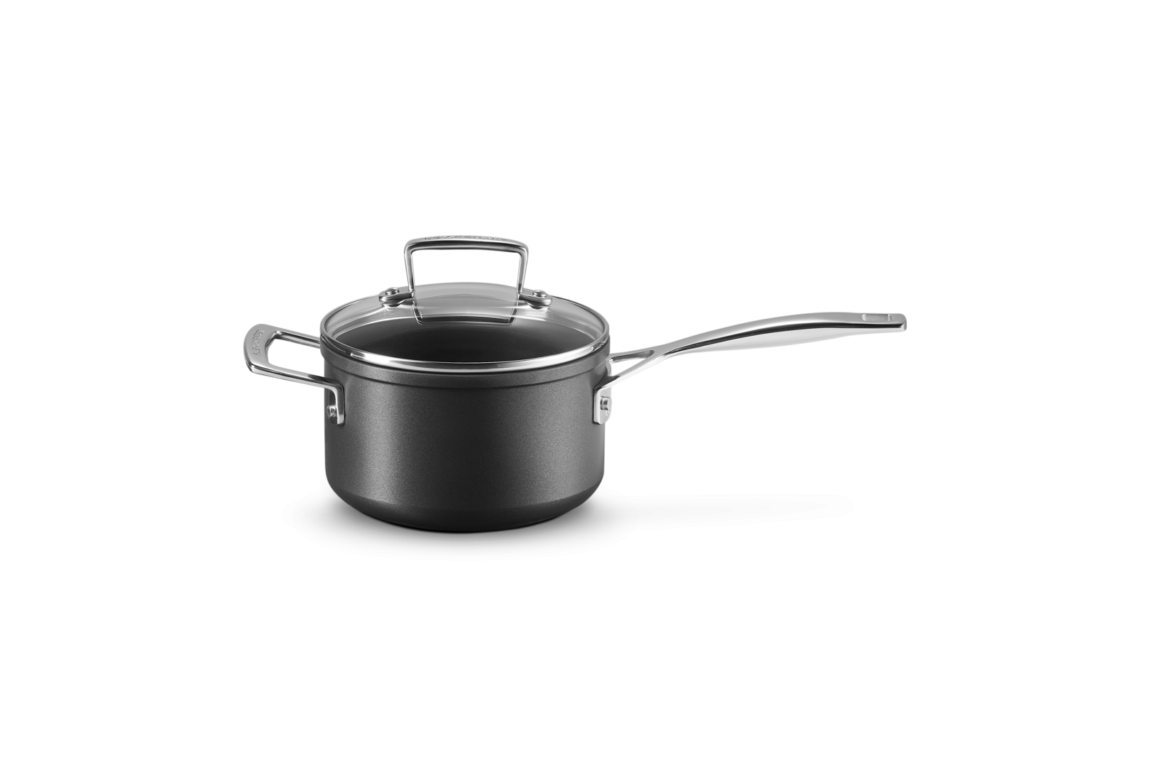 Toughened Non-Stick Saucepan with Glass Lid & Helper Handle
