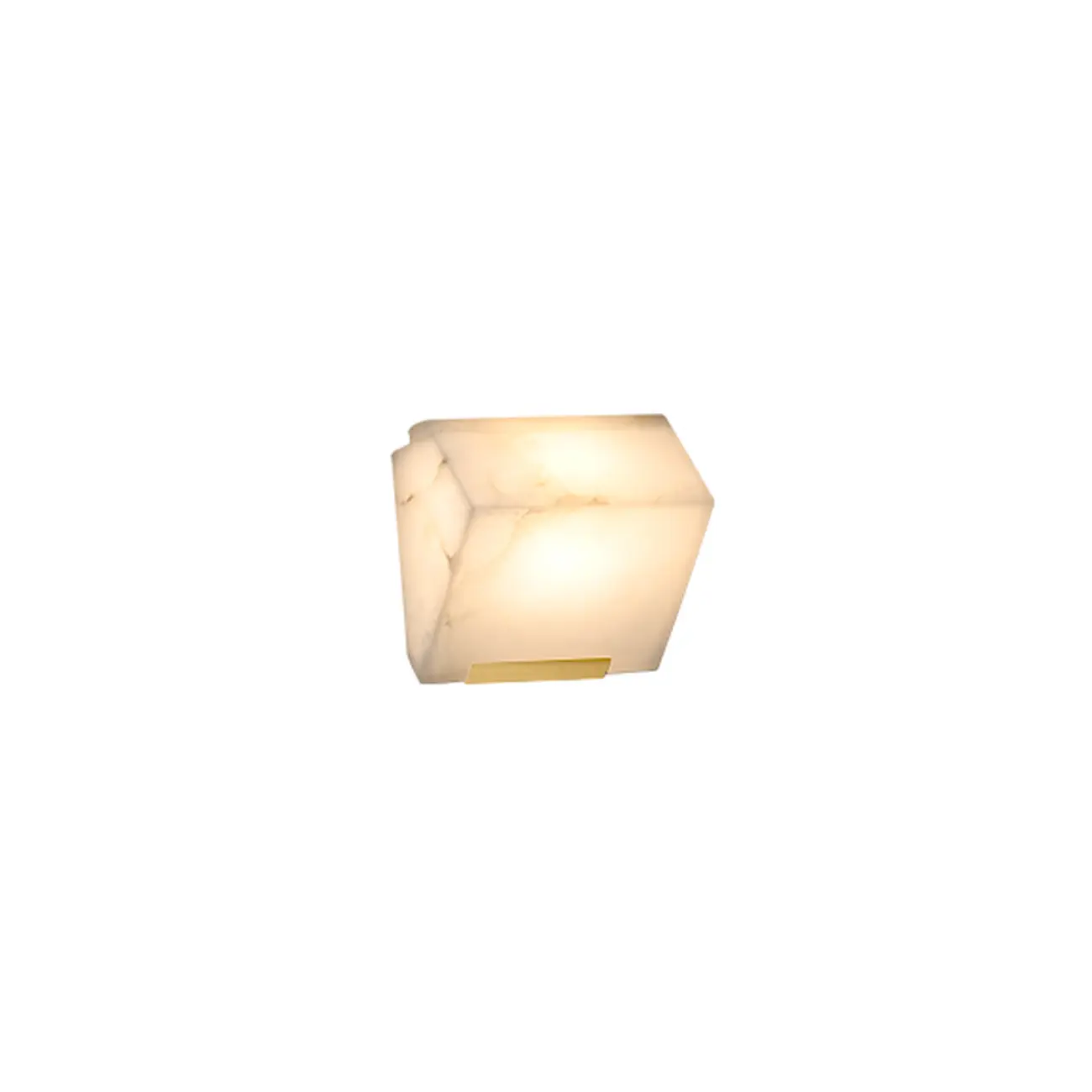 3-Light Geometric Metal Stone Shade Wall Sconce