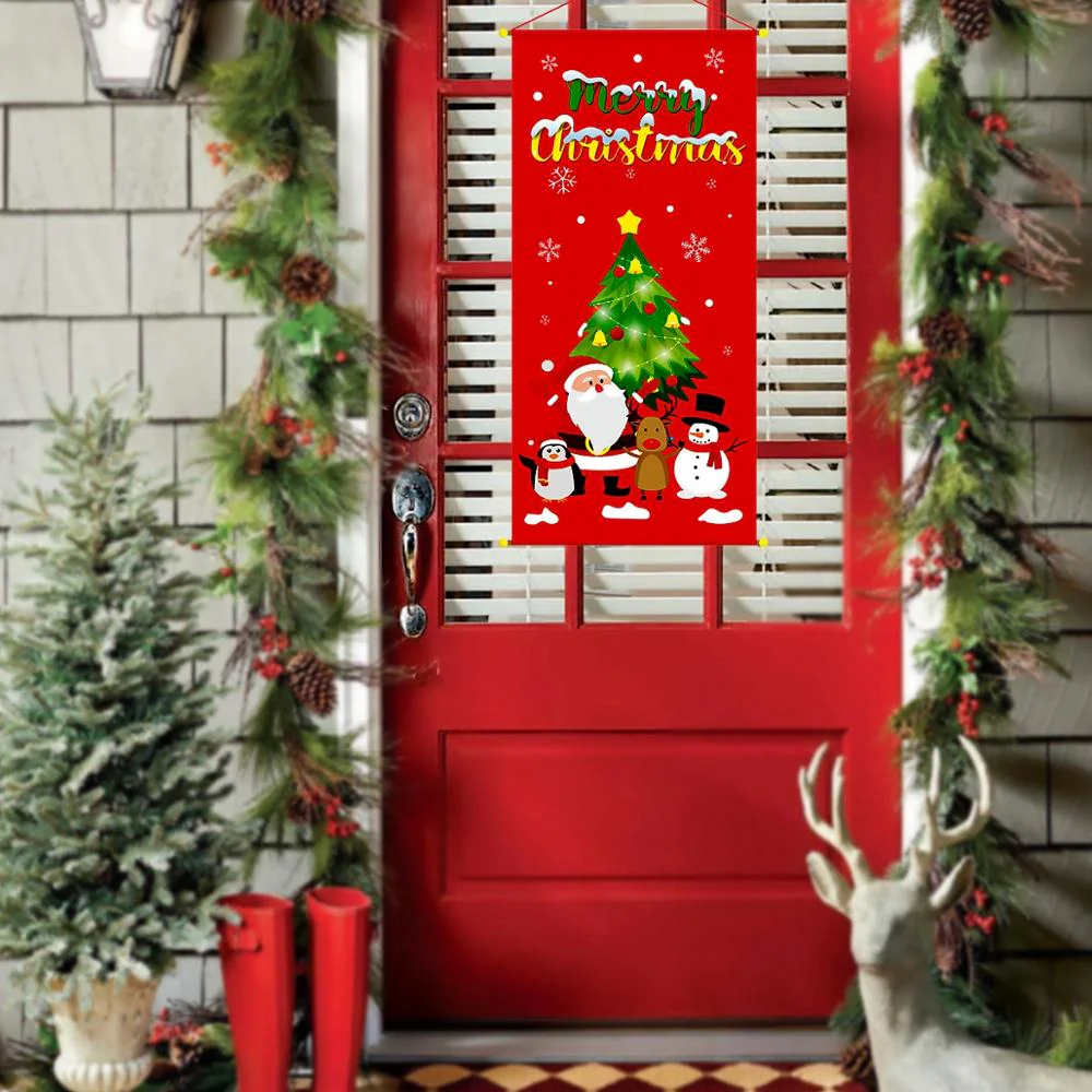 HULIANFU Merry Christmas Hanging Flag Christmas Decorations For Home Door Christmas Ornaments Xmas Gifts Navidad Decor 2026  New Year - Deanwangkt
