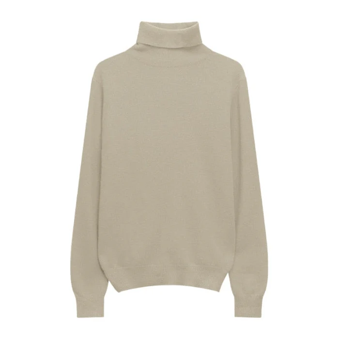 Hulianfu Winter High Quality Wwomen's Wool Sweater Solid Color High-neck Pullover Long-sleeved Knit Top - Deanwangkt