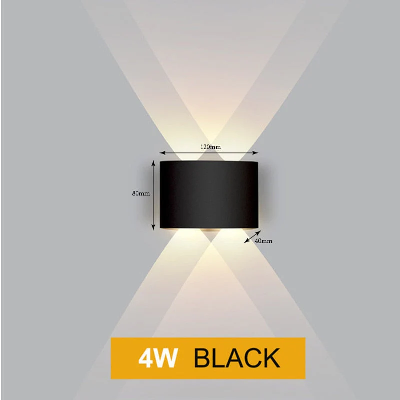 HULIANFU Led Wall Lamp Aluminum Outdoor IP65 Waterproof Up Down Wall Light For Home Stair Bedroom Bedside Bathroom Corridor Lighting - Deanwangkt