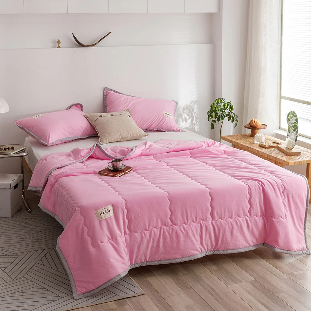 HULIANFU   YanYangTian Summer bedspread quilted blankets Air conditioning quilt bed linen for single bed Couple bed quilt 150 Single duvet - Deanwangkt