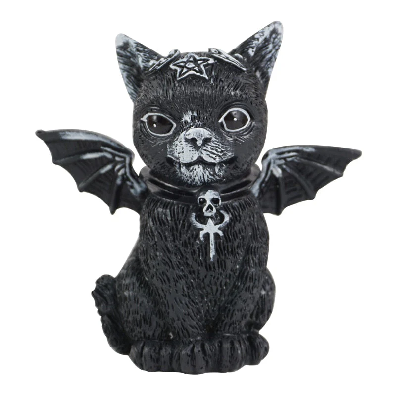 HULIANFU Resin Figure Wizard Figurines Black Magic Cat Ornaments Table Art Original Gifts Cute Miniatures Modern Room Decoration - Deanwangkt