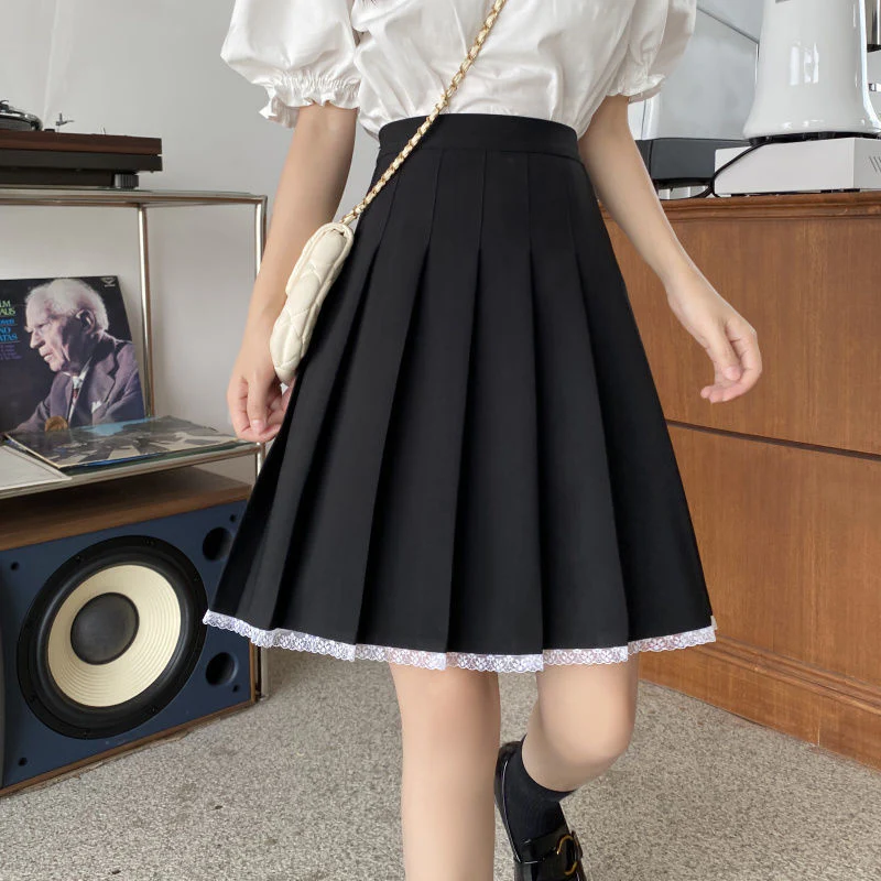 Hulianfu Skirts Pleated Women High Waist Summer Knee-length Preppy Style Harajuku Y2k Hot Sale Street School Cosplay Casual Female Faldas - Deanwangkt