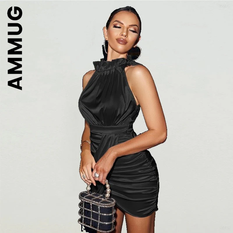 hulianfu Women Fashion Dress sleeveless sexy mini dresses Style Harajuku Dresses Stylish Soft Sexy Dress Vestidos Women Clothing - Deanwangkt