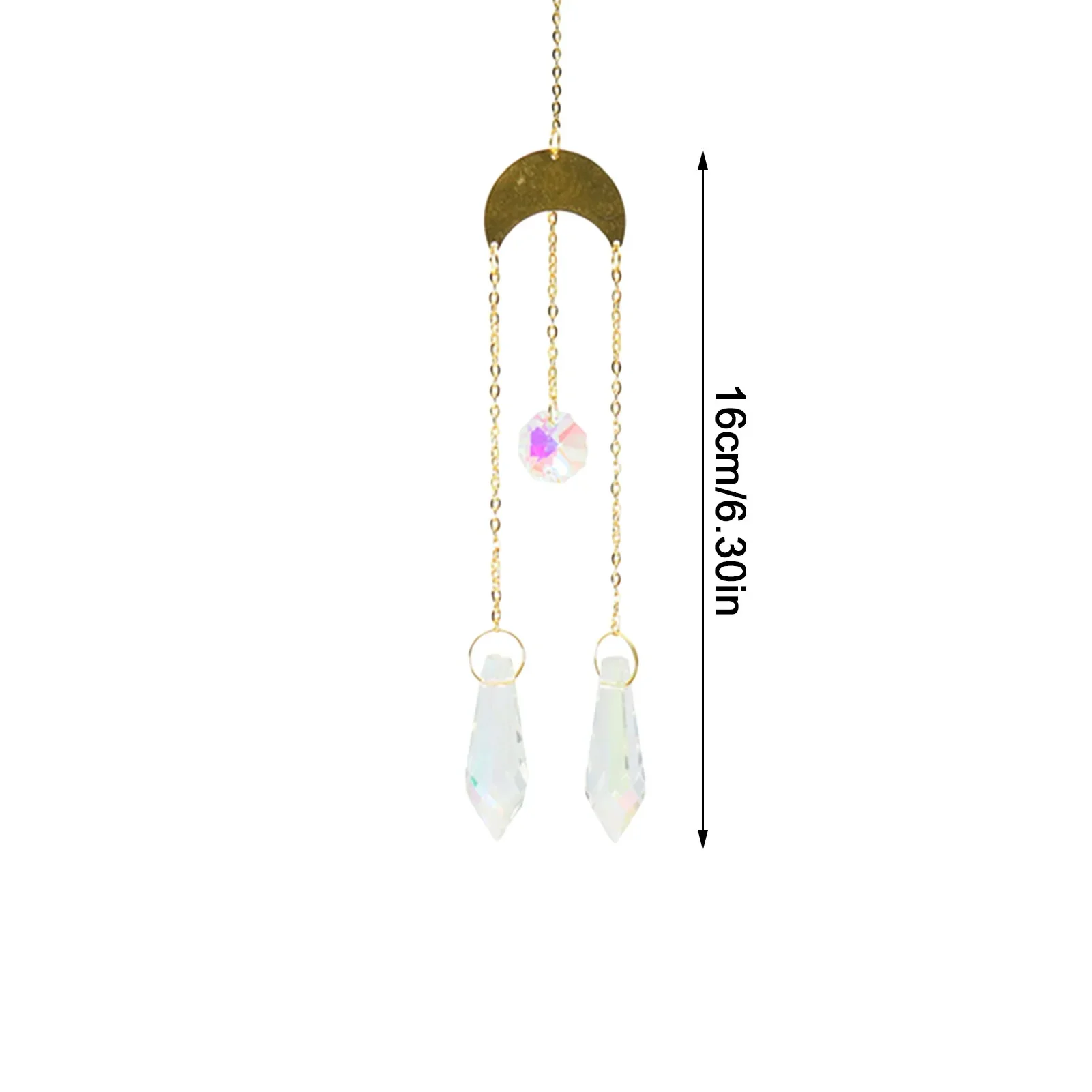HULIANFU New Indian Style Dreamcatcher Moon Handmade Wind Chimes Wall Ornament Girls Room Decoration Feather Dream Catcher - Deanwangkt