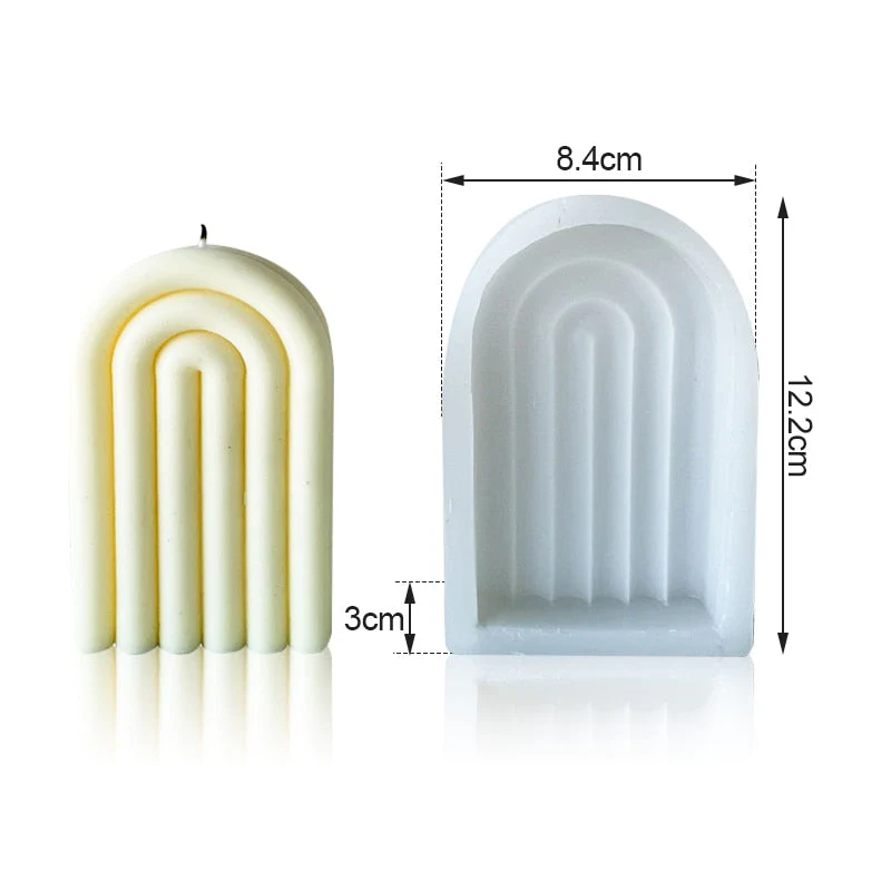 HULIANFU U Shape Scented Candle Mold Food Grade Silicone Mold DIY 3D Aromatherapy Candle Mould  Candle Making Supplies Home Wedding Decor - Deanwangkt