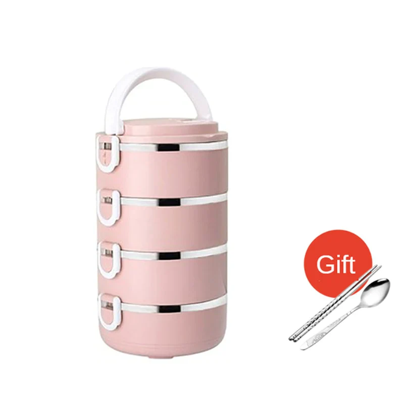 HULIANFU Microwave Stainless Steel Thermal Lunch Box Food Storage Box Travel Picnic Leakproof Lunch Box Students Work Adult Lunch Box - Deanwangkt