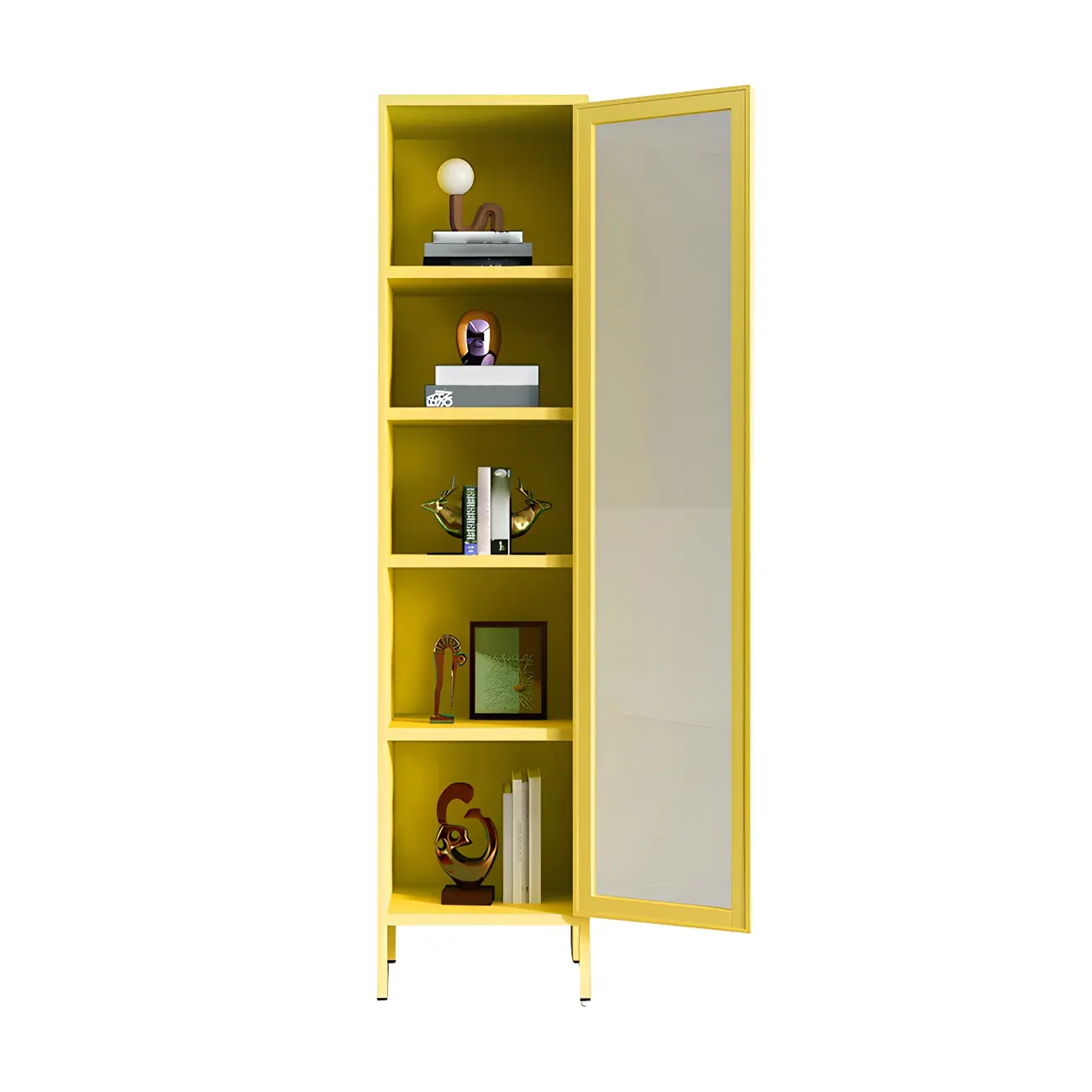 Modern Metal Glass Door Cabinet for Office Storage