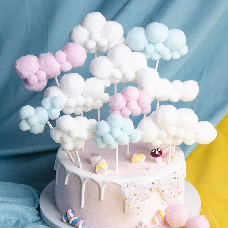HULIANFU Soft Clay Number Balloon Cake Birthday Topper 1st Birthday Party Decorations Kids Baby Shower Girl  Happy Birthday Cake Topper - Deanwangkt