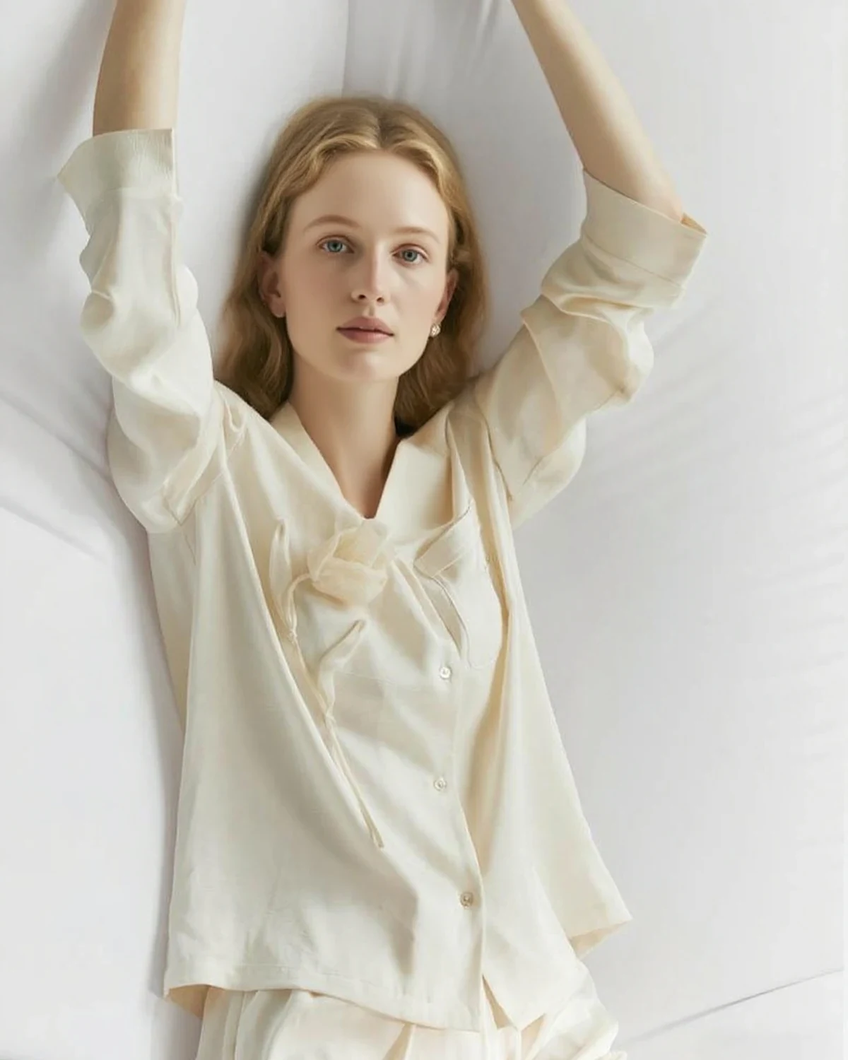 Premium elevated tulip draped satin pajama and lounge pants set, women's homewear for layering or wearing on its own and as confinement wear