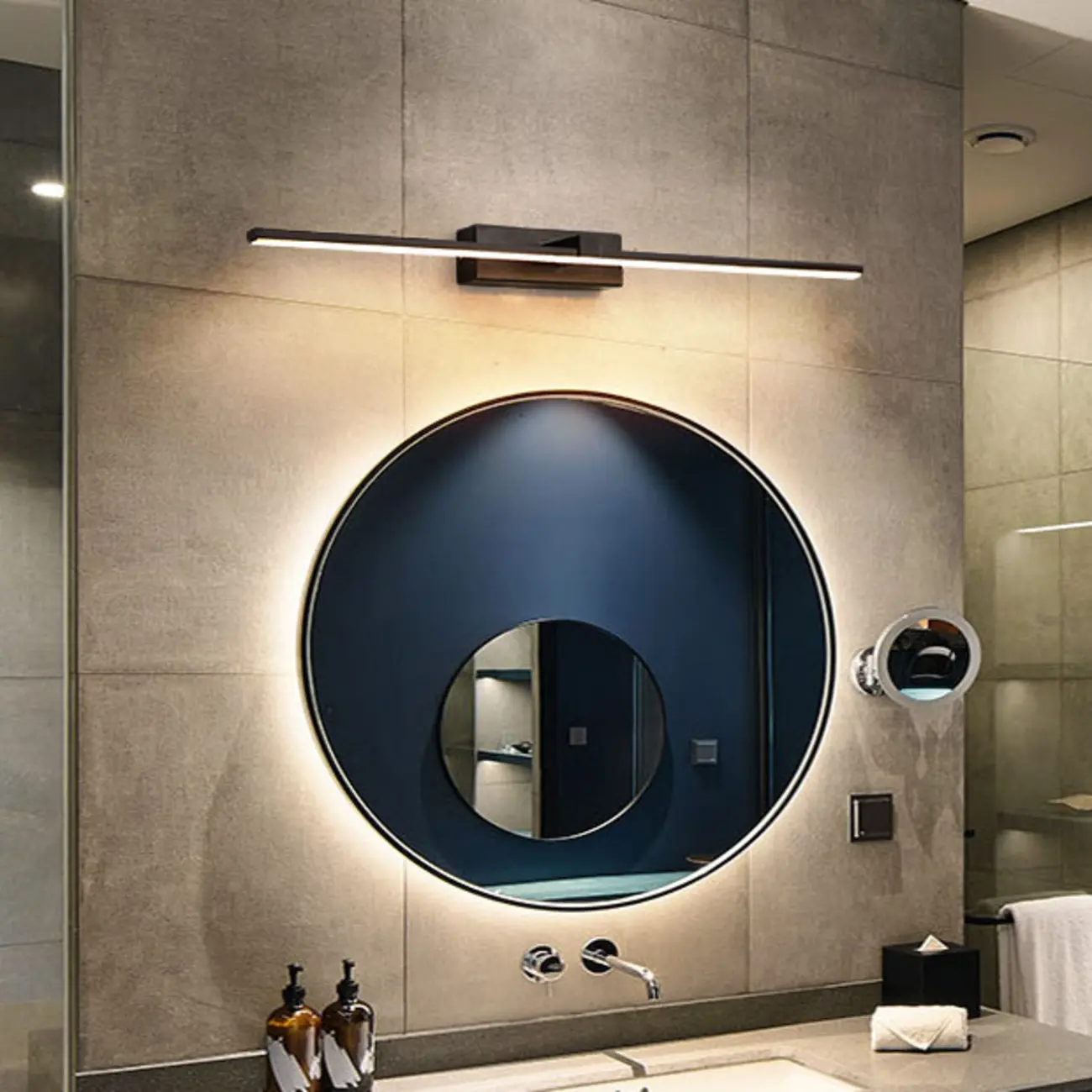 Modern Metal Linear LED Vanity Light with Third Gear Dimming