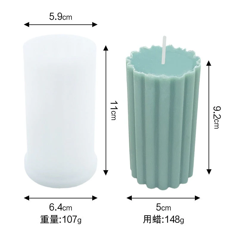 HULIANFU Silicone Candle Making Mold Geometric 3D Shape Resin Epoxy Chocolate Cake Handmade DIY Craft Mould Form for Candles - Deanwangkt