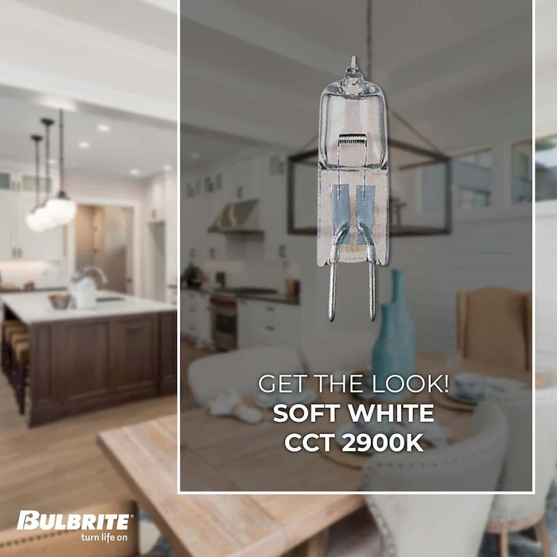 Bulbrite Pack of (10) Dimmable Clear T3 Bi-Pin Halogen Mini