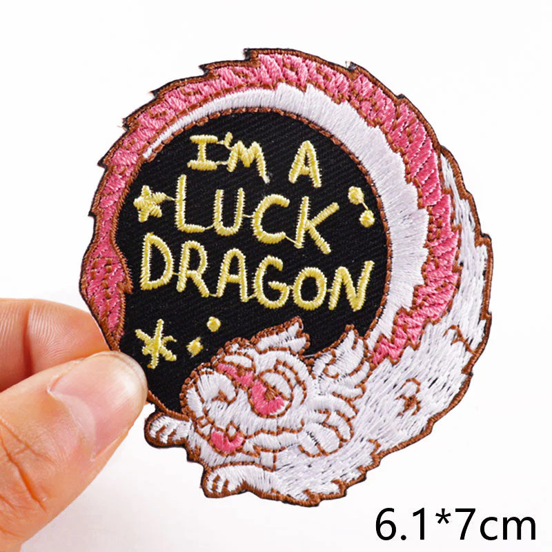 HULIANFU Van Gogh Embroidered Patches on Clothes DIY Cartoon Wave Applique Clothing Thermoadhesive Patches for Clothing DIY - Deanwangkt