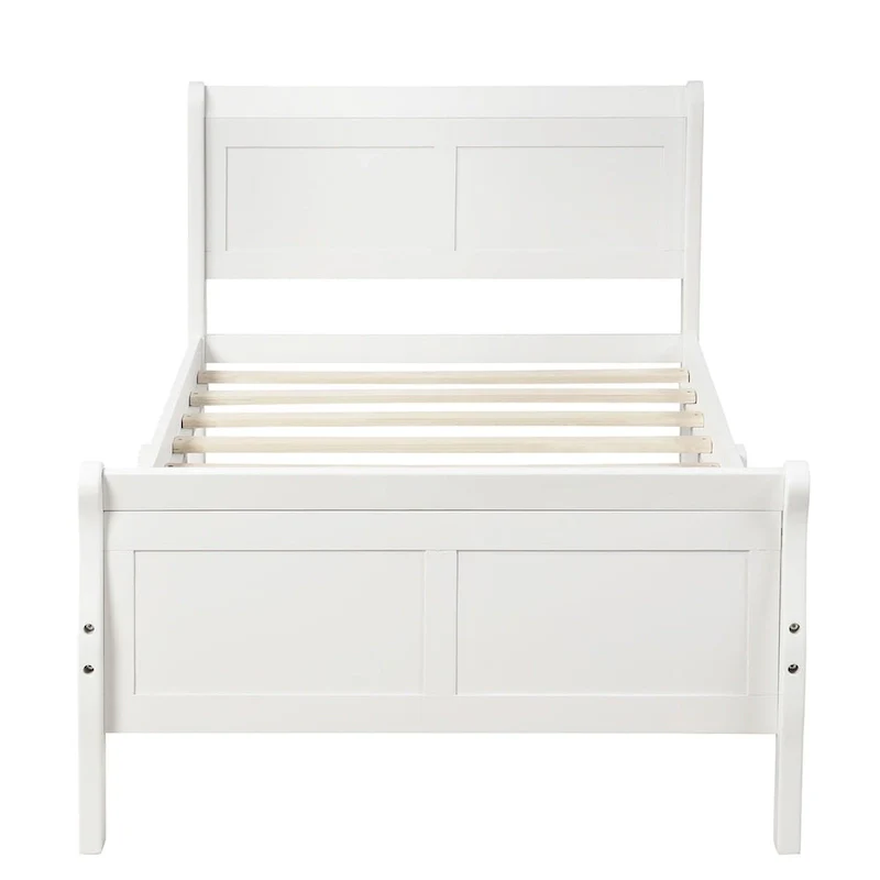 Harper & Bright Designs Wood Twin Sleigh Bed with Headboard and Footboard
