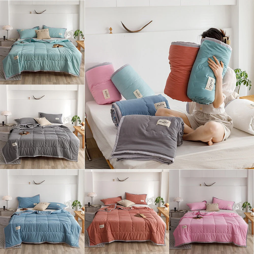 HULIANFU   YanYangTian Summer bedspread quilted blankets Air conditioning quilt bed linen for single bed Couple bed quilt 150 Single duvet - Deanwangkt