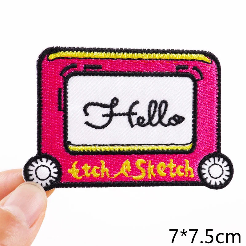 HULIANFU Van Gogh Embroidered Patches on Clothes DIY Cartoon Wave Applique Clothing Thermoadhesive Patches for Clothing DIY - Deanwangkt