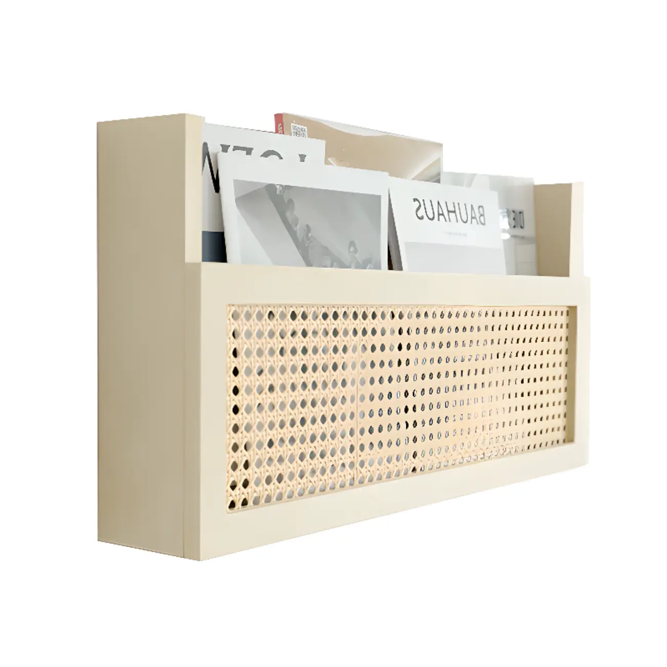 Simple Natural Wooden Open Back Wall-Mounted Bookshelves