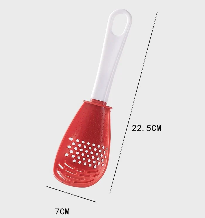 HULIANFU New Soup Spoon Long Handle Kitchen Strainer Solid Color Cooking Colander Kitchen Scoop Plastic Tableware Colander Hot - Deanwangkt