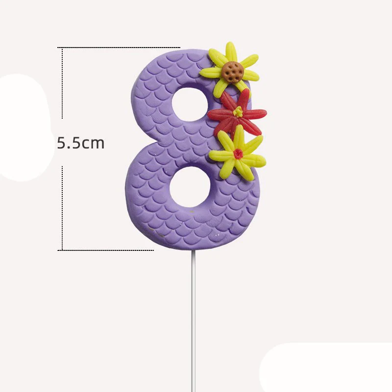 HULIANFU Soft Clay Number Balloon Cake Birthday Topper 1st Birthday Party Decorations Kids Baby Shower Girl  Happy Birthday Cake Topper - Deanwangkt