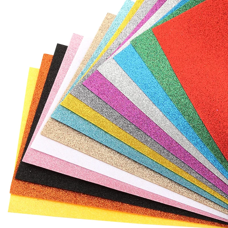 HULIANFU Nanchuang 1mm Thickness Glitter Colorful Non Woven Felt Fabric For Wedding Party Home Decoration Garland Material 20x30cm - Deanwangkt