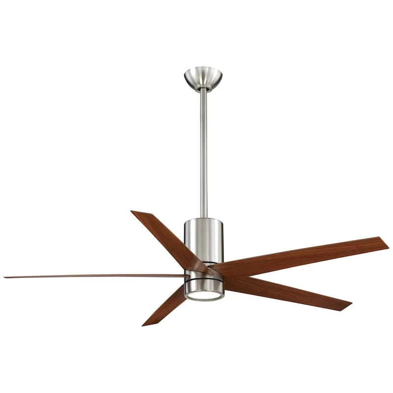 Minka Aire Symbio Brushed Nickel 5 Blade 56 Inch LED Ceiling Fan